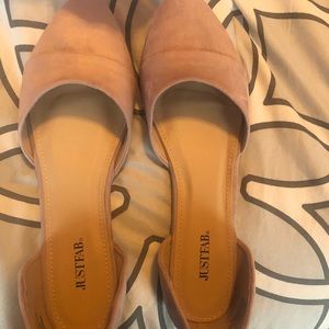 JustFab Pink D’Orsay Flats NWOT